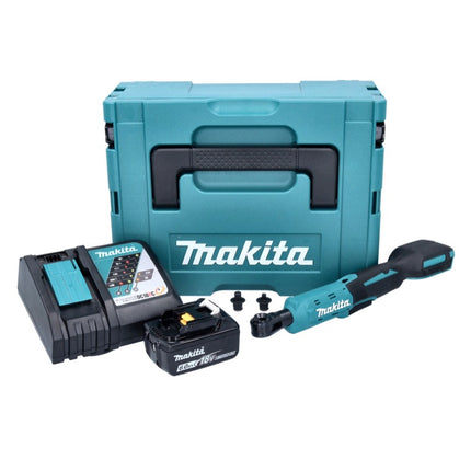 Makita DWR 180 RG1J cordless ratchet screwdriver 18 V 47.5 Nm 1/4" 3/8" + 1x rechargeable battery 6.0 Ah + charger + Makpac