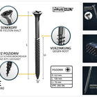 HausHalt Universal Holzbauschraube Holzschraube 5,0 x 120 mm PZ2 200 Stk. ( 2x 000051371185 ) silber verzinkt Kreuzschlitz Pozidriv Senkkopf Teilgewinde - Toolbrothers