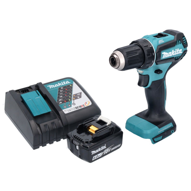 Makita DDF 485 RG1 cordless drill driver 18 V 50 Nm brushless + 1x rechargeable battery 6.0 Ah + charger
