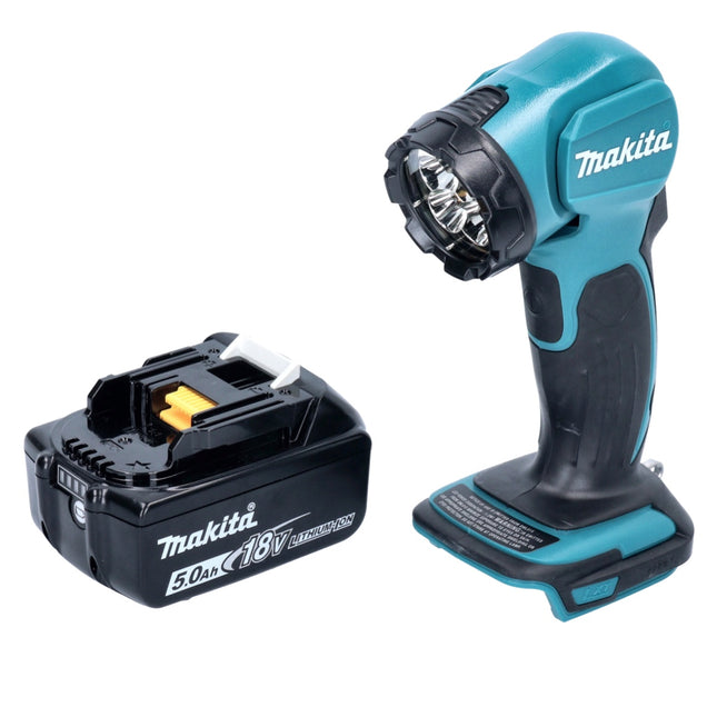 Makita DEADML 815 T1 LED lámpara de mano sin cable 14,4 - 18 V 160 lm + 1x batería recargable 5,0 Ah - sin cargador