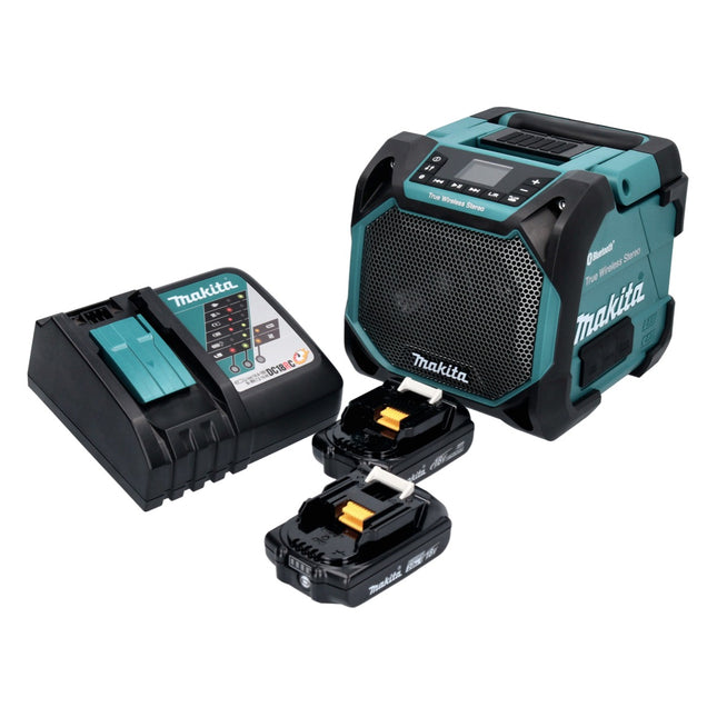 Makita DMR 203 RA Bluetooth speaker 12 V 18 V IP64 + 2x rechargeable battery 2.0 Ah + charger