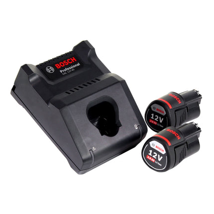 Bosch GEX 12V-125 Professional cordless random orbital sander 12 V 125 mm brushless + 2x rechargeable battery 3.0 Ah + charger + Toolbrothers TURTLE sanding set + L-Boxx