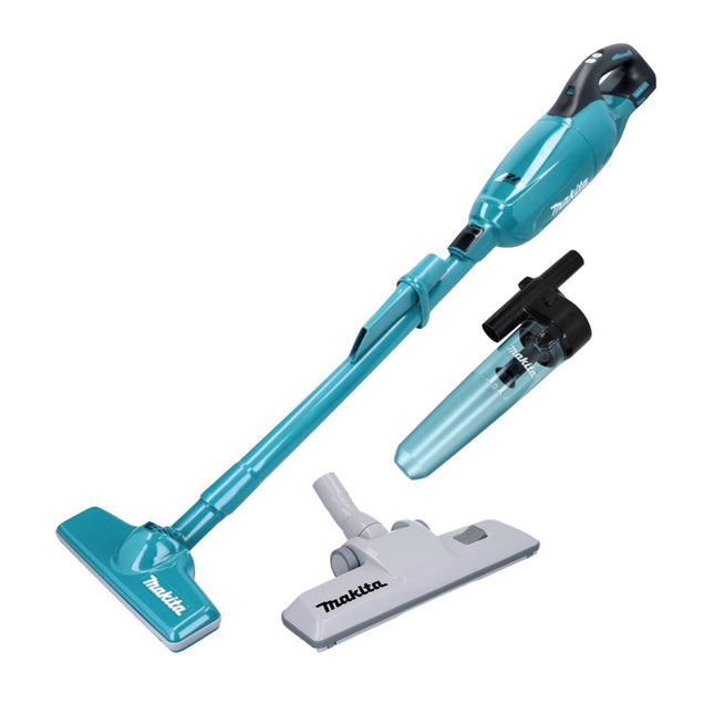 Makita DCL 281 FZ Akku Staubsauger 18 V Brushless + Zyklon Abscheidervorsatz + Teppich Bodendüse - ohne Akku, ohne Ladegerät