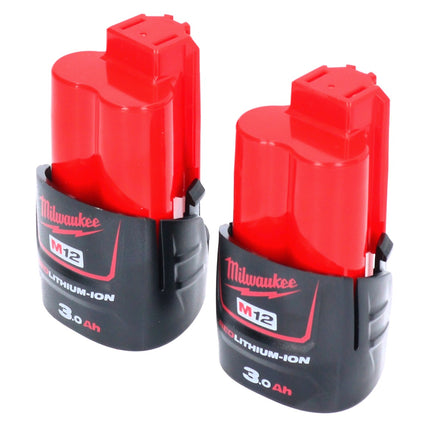 Juego de baterías Milwaukee 2x M12 B3 12 V 3.0 Ah / 3000 mAh Li-Ion ( 2x 4932451388 )