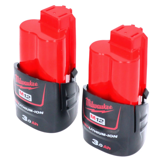 Juego de baterías Milwaukee 2x M12 B3 12 V 3.0 Ah / 3000 mAh Li-Ion ( 2x 4932451388 )