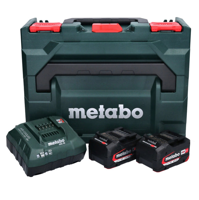 Metabo basic set 2x batería Li-Power 18 V 4,0 Ah CAS Li-Ion + cargador ASC 55 + metaBOX ( 685064000 )