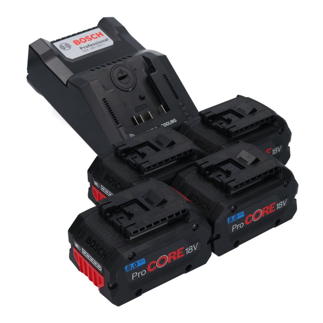 Bosch Starter Set mit 4x ProCORE 18 V 8,0 Ah Akku ( 4x 1600A016GK ) + GAL 18V-160 C Ladegerät ( 1600A019S5 )