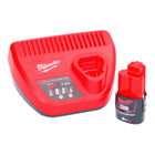 Milwaukee M12 NRG-301 Starter Set batteria 12 V 3,0 Ah / 3000 mAh Li-Ion ( 4932451388 ) + caricabatteria M12-C12C ( 4932352000 )