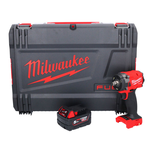 Milwaukee M18 FIW2F12-501X Akumulatorowy klucz udarowy 18 V 339 Nm 1/2" bezszczotkowy + 1x akumulator 5,0 Ah + skrzynka HD - bez ładowarki