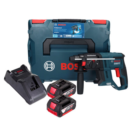 Bosch GBH 18V-21 Professional 18 V 2,0 J Brushless trapano a percussione a batteria ( 0611911102 ) + 2x batteria 4,0 Ah + caricabatterie + L-BOXX