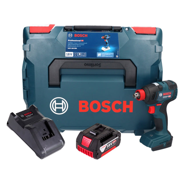 Bosch GDX 18V-200 Llave de impacto profesional sin cable 18 V 200 Nm sin escobillas + 1x acumulador 5,0 Ah + cargador + L-BOXX