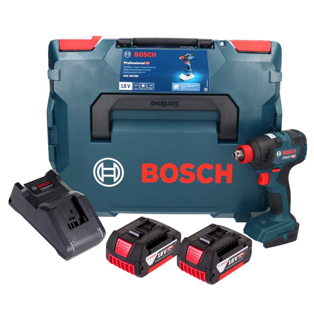 Bosch GDX 18V-200 Llave de impacto profesional sin cable 18 V 200 Nm sin escobillas + 2x acumulador 5,0 Ah + cargador + L-BOXX