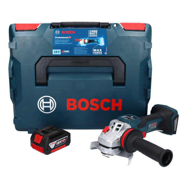 Bosch GWS 18V-15 SC Professional amoladora angular a batería 18 V 125 mm sin escobillas + 1x batería 5,0 Ah + L-BOXX - sin cargador