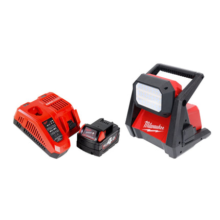 Milwaukee M18 HOAL-401FC Cordless LED Construction Lamp 4000lm 18V + 1x Battery 4.0Ah + Charger