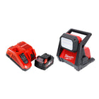 Milwaukee M18 HOAL-401FC Cordless LED Construction Lamp 4000lm 18V + 1x Battery 4.0Ah + Charger