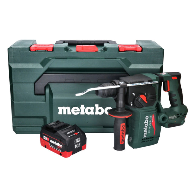 Metabo KH 18 LTX BL 24 cordless hammer drill 18 V 2.2 J SDS Plus Brushless + 1x rechargeable battery 10.0 Ah + metaBOX - without charger