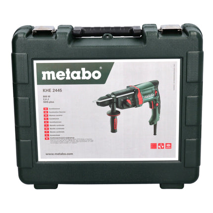 Metabo KHE 2445 Marteau combiné 800 W 2,4 J SDS plus + Coffret + Set de 13 forets et burins