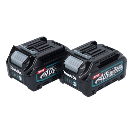 Makita Akku Set 2x BL 4020 Li-Ion Akku 40 V max. 2,0 Ah XGT ( 2x 191L29-0 ) IP64 Schutzklasse mit LED Anzeige