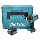 Taladro percutor inalámbrico Makita HP 002 GA101 40 V máx. 64 Nm sin escobillas + 1x batería 2,0 Ah + Makpac - sin cargador
