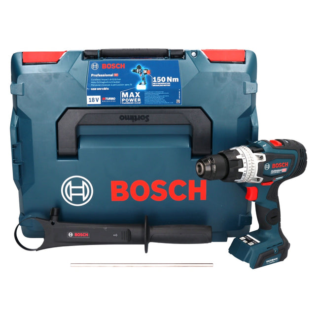 Bosch GSB 18V-150 C Trapano a percussione professionale a batteria 18 V 150 Nm ( 06019J5102 ) Biturbo Brushless + L-Boxx - senza batteria, senza caricabatterie