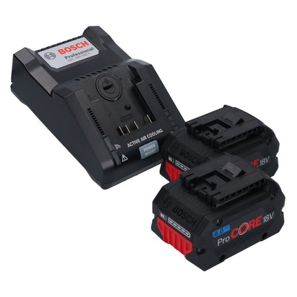 Bosch GHG 18V-50 Professional Pistolet à air chaud sans fil 18 V 300° C / 500° C + 2x Batteries ProCORE 8,0 Ah + Chargeur + L-Boxx