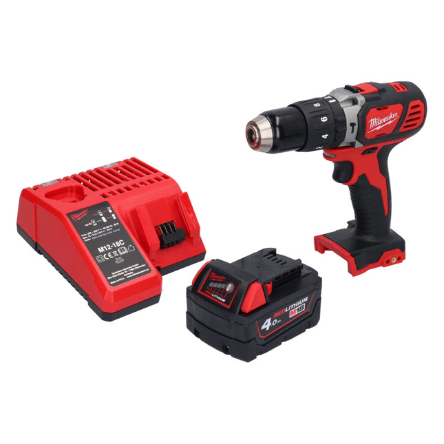Taladro percutor inalámbrico Milwaukee M18 BPD-401 18 V 60 Nm + 1x batería 4,0 Ah + cargador