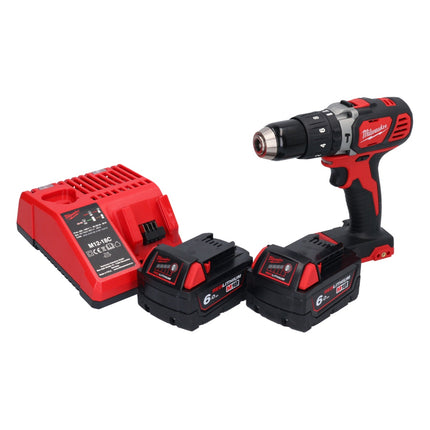 Taladro percutor inalámbrico Milwaukee M18 BPD-602 18 V 60 Nm + 2x baterías 6,0 Ah + cargador