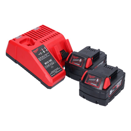 Taladro percutor inalámbrico Milwaukee M18 BPD-502C 18 V 60 Nm + 2x baterías 5,0 Ah + cargador + maletín