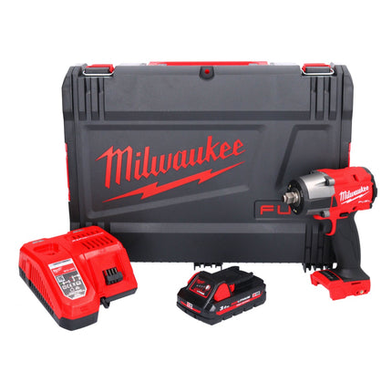 Milwaukee M18 FMTIW2F12-301X Llave de impacto sin cable 18 V 745 Nm 1/2" sin escobillas + 1x batería recargable 3.0 Ah + cargador + caja HD