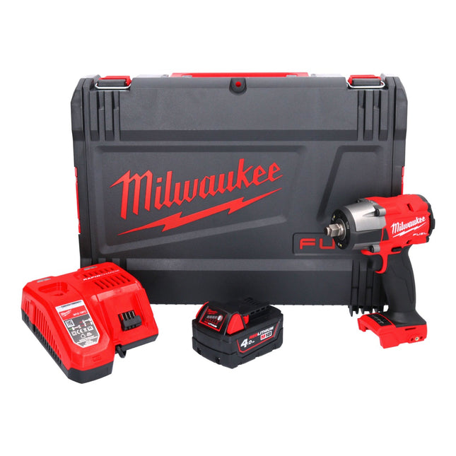 Milwaukee M18 FMTIW2F12-401X Llave de impacto sin cable 18 V 745 Nm 1/2" sin escobillas + 1x batería recargable 4.0 Ah + cargador + caja HD