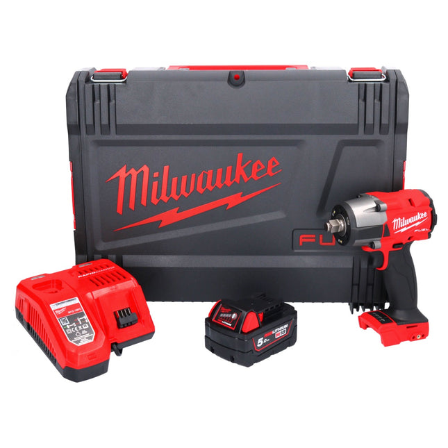 Milwaukee M18 FMTIW2F12-501X Clé à choc sans fil 18 V 745 Nm 1/2" Brushless + 1x batterie 5,0 Ah + chargeur + HD Box