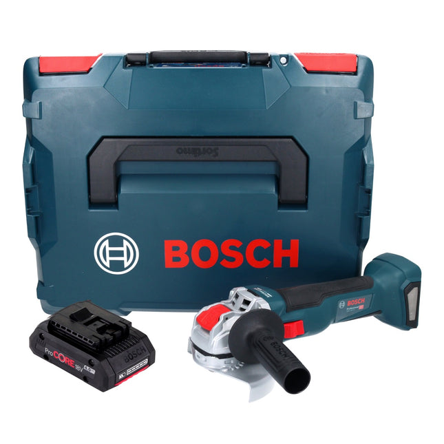 Bosch GWX 18V-10 Amoladora angular profesional sin cable 18 V 125 mm X-LOCK Brushless + 1x acumulador ProCORE 4,0 Ah + L-Boxx - sin cargador