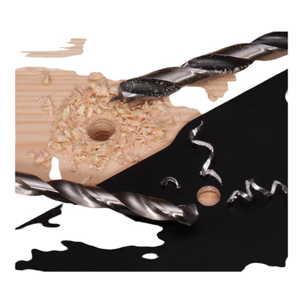 WellCut Juego de 101 brocas y puntas de taladro en estuche 1/4" Phillips / Pozidriv / ranuradas / hexagonales / Torx / Robertson / brocas para madera, acero y albañilería ( WC-DB101U )