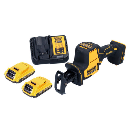 DeWalt DCS 369 D2 Akku Säbelsäge Reciprosäge 18 V Brushless + 2x Akku 2,0 Ah + Ladegerät