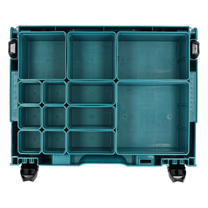 Makita MAKPAC 1 Organizer Mallette pour petites pièces 395 x 295 x 110 mm ( 191X80-2 ) avec 13x inserts de boîte
