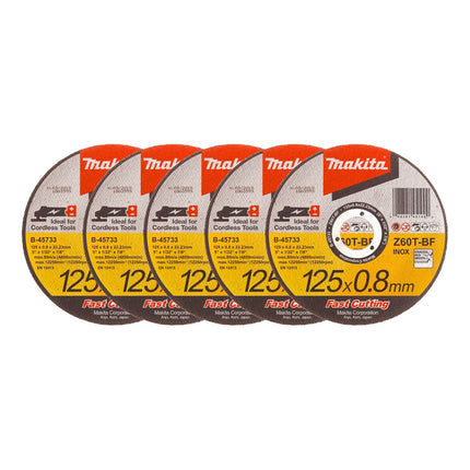 Makita DGA 504 RFJ3 Meuleuse d'angle sans fil 125mm Brushless 18V + 3x Batteries 3,0Ah + Chargeur + Coffret Makpac+ 5x Disques à tronçonner