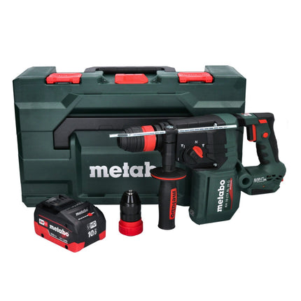 Metabo KH 18 LTX BL 28 Q Marteau perforateur sans fil 18 V 3 J SDS plus Brushless + 1x batterie 10,0 Ah + metaBOX - sans chargeur