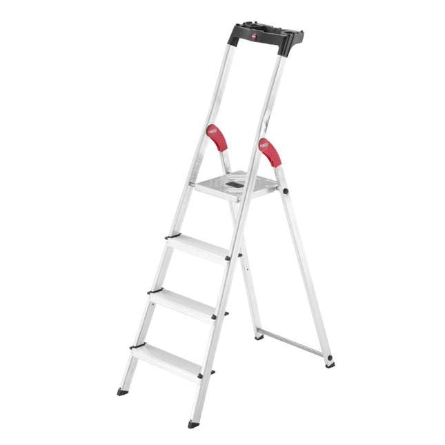 Hailo L60 StandardLine Safety Aluminium Stepladder - 4 Steps - 146 cm - 150 kg (8160-407)