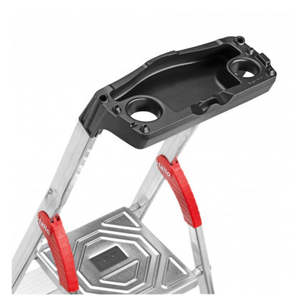 Hailo L60 StandardLine escalera de seguridad aluminio 4 peldaños 146 cm 150 kg (8160-407)