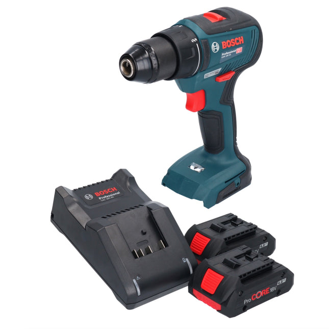 Bosch GSR 18V-55 Professional 18 V 55 Nm trapano avvitatore a batteria brushless + 2x batterie ProCORE 4,0 Ah + caricabatterie