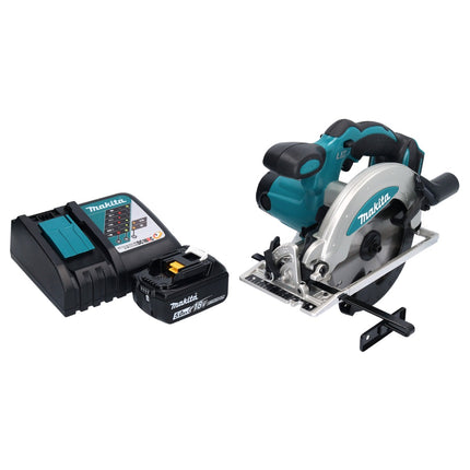 Makita DSS 610 RT1 Scie circulaire manuelle sans fil 18 V 165 mm + 1x batterie 5,0 Ah + chargeur