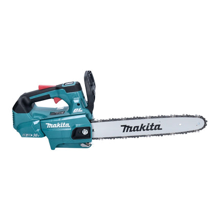 Makita DUC 356 PTB Akku Kettensäge 36 V ( 2x 18 V ) 35 cm Brushless + 2x Akku 5,0 Ah + Doppelladegerät