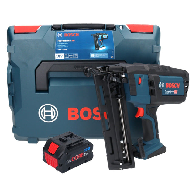 Bosch GNH 18V-64 Cordless nailer 18 V 64 mm 1.6 mm + 1x ProCORE rechargeable battery 8.0 Ah + L-Boxx - without charger