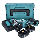 Sega alternativa a batteria Makita DJR 185 RGJ 18 V + 2x batteria ricaricabile 6,0 Ah + caricabatterie + Makpac