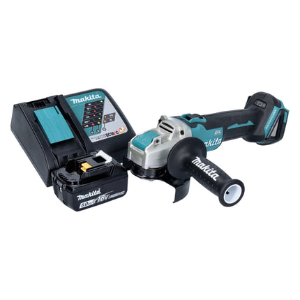 Makita DGA 521 RT1X1 akumulatorowa szlifierka kątowa 18 V 125 mm X-LOCK Brushless + 1x akumulator 5,0 Ah + ładowarka