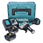 Makita DGA 521 RFX1J Amoladora angular sin cable 18 V 125 mm X-LOCK Brushless + 2x batería recargable 3.0 Ah + cargador + Makpac