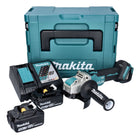 Makita DGA 521 RTX1J Amoladora angular sin cable 18 V 125 mm X-LOCK Brushless + 2x batería 5.0 Ah + cargador + Makpac
