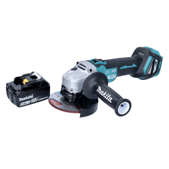 Amoladora angular sin cable Makita DGA 513 T1 18 V 125 mm sin escobillas + 1x batería recargable 5,0 Ah - sin cargador