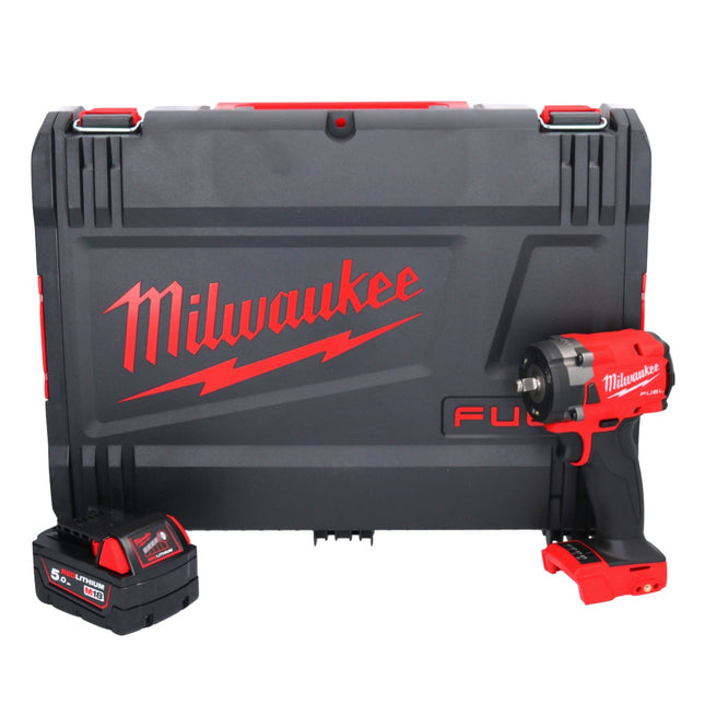 Milwaukee M18 FIW2F38-501X Cordless impact wrench 18 V 339 Nm 3/8 " Brushless + 1x battery 5.0 Ah + HD box - without charger