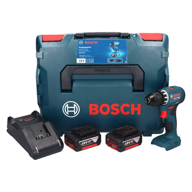 Taladradora atornilladora a batería Bosch GSR 18V-45 18 V 45 Nm sin escobillas + 2x acumulador 5,0 Ah + cargador + L-Boxx